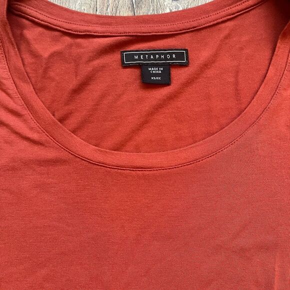 Metaphor Missy Women's Heather Orange Blouse 3/4 Size X-Small - Picture 2 of 4